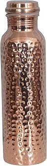 COPPER BOTTLE Pure Copper Water Bottle 34 Oz Copper Water Bottle - Leak Proof (34 Oz) (Hammered)