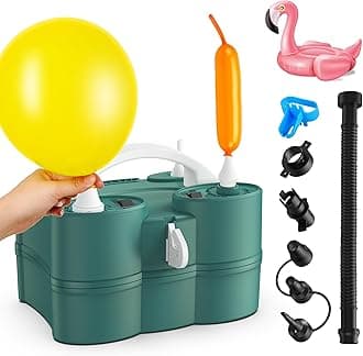 Balloon Pump, LooLaa 3-in-1 Air Pump for Inflatables and Balloons, Electric Balloon Pump for Latex 260q Foil Balloons, Quick-Fill 110V AC Inflator Deflator for Pool Floats Air Mattress Inflatables
