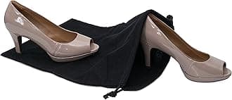 ZENPAC Flannel Shoe Bags for Travel & Storage,100% Cotton Duster Pouches w/ Drawstring Closure,Dust Proof Soft Washable Fabric,Multifunctional for Boots,Home,Packing,Black,12x17 Inch (Pack of 2)