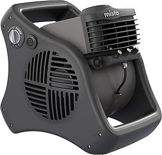 Lasko 7050 Misto Outdoor Misting Fan - Features Cooling Misters, Ideal for Camping, Patios, Picnics, & more