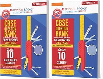 Oswaal CBSE Question Bank Class 10 Set of 2 Books Maths Standard & Science Chapterwise & Topicwise Solved Papers For 2026 Board Exams