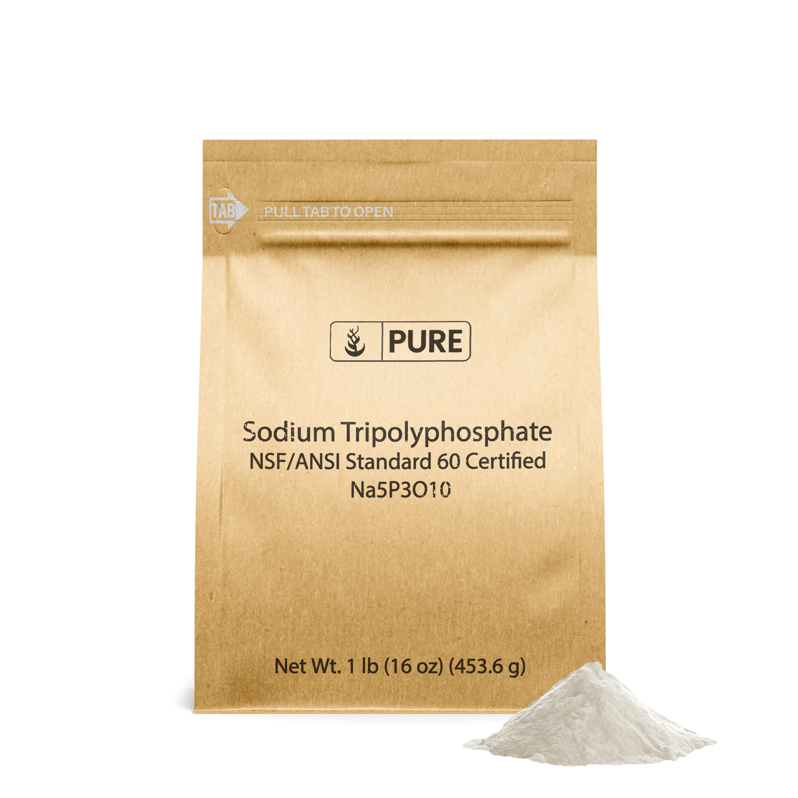 Pure Original Ingredients Sodium Tripolyphosphate Powerful Cleaning Agent, Water Softener, Laundry Additive (16 Ounce)