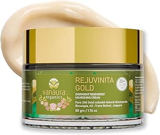Vanaura Organics Rejuvinita Gold 23+ | Overnight Cream for Glowing Skin | Anti Ageing Night Cream for Women and Men | Pigmentation & Wrinkles | Tanning & Dullness| for 23-31 Age groups