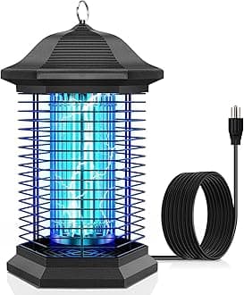 AMUFER Bug Zapper Outdoor Indoor, 18W Power & 4400V Instant Grid Mosquito Repellent, Insect Control Efficiency Increased 100%, 1/2 Acre Coverage, Fly Trap for Patio, Backyard, Home