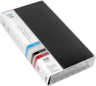 Skrill Business Card Holder, Visiting, Credit, Debit, Business, ID Card Holder/Organizer - 240 Cards (Black)