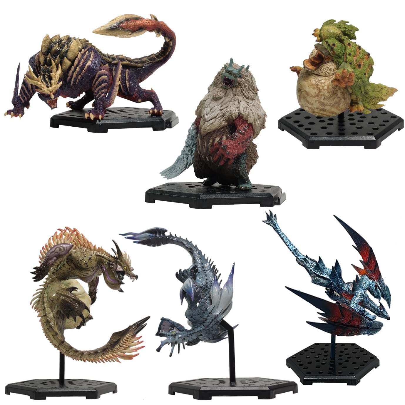 Capcom Figure Builder Monster Hunter Standard Model Plus The Best Vol. 19, 20, 21, Box Product, 6 Types, 6 Pieces, Bonus Parts, PVC ABS
