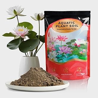 Doter Aquatic Plant Soil for Lotus & Pond Plants/Aquaquarium Substrate 3.3 LBS - Natural Organic Growing Medium for Hydroponic Plants & Water Gardens | Aquarium Safe Nutrient-Rich