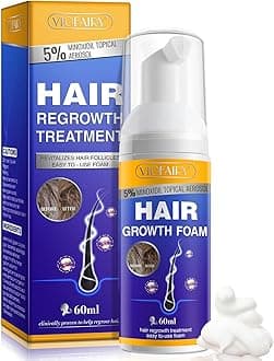 5% Minoxidil Foam for Hair Growth and Thickening - Biotin & Minoxidil Treatment to Stop Thinning & Hair Loss for Men & Women, 2oz