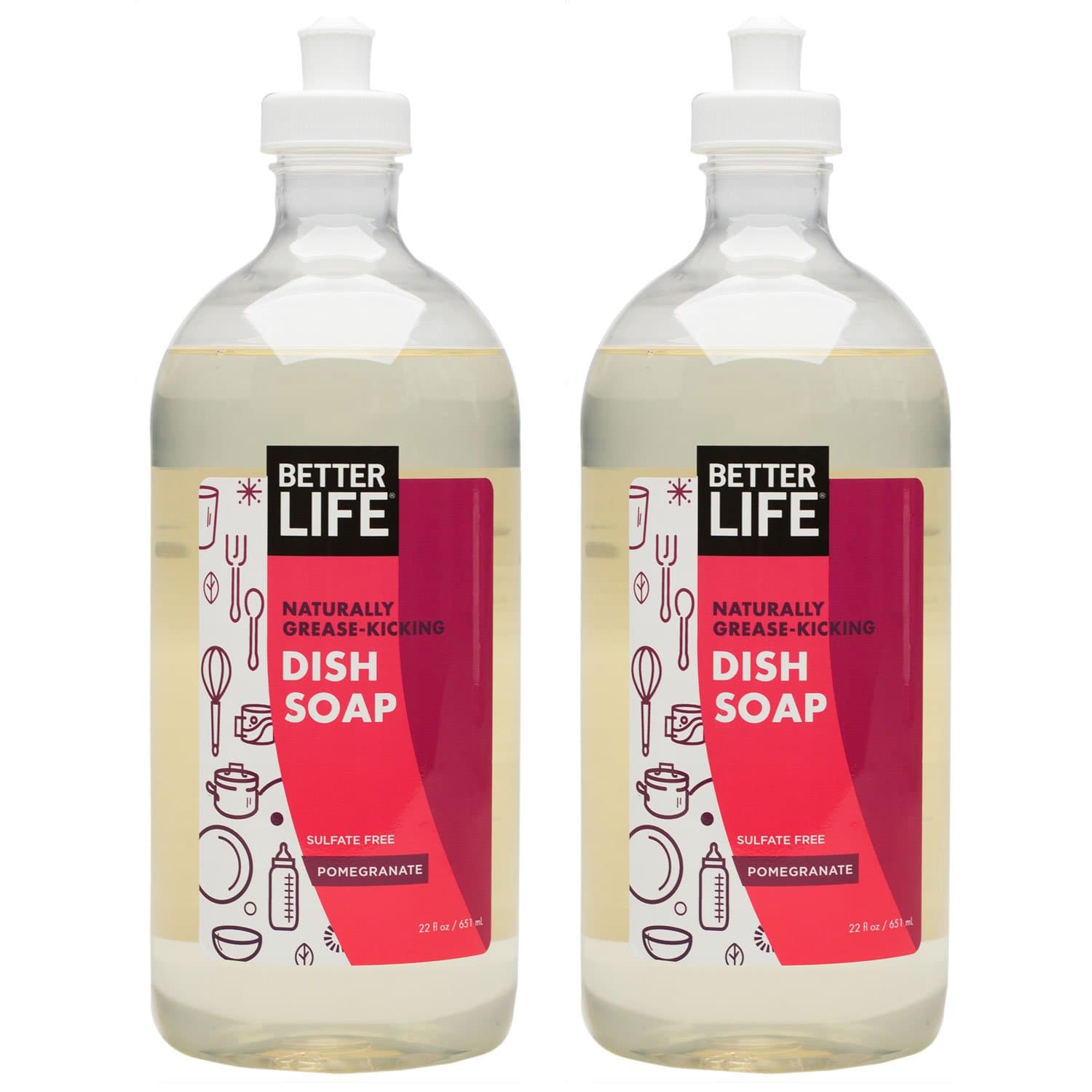 Dish Soap - Liquid Dishwashing Soap with Vitamin E and Aloe for Home & Kitchen Sink - No Gloves Required Kitchen Soap for Sensitive Skin - 22oz (Pack of 2) Currant and Citrus