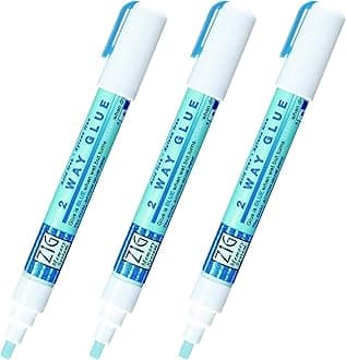 KURETAKE Zig Corporation 2-Way Glue Pen 3P, Chisel Tip, One Size, MSB-15P/3VS