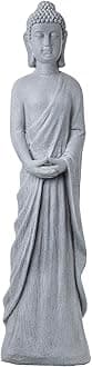Alpine Corporation Outdoor Statue, Cement, Fiberglass, 32" H-Buddha
