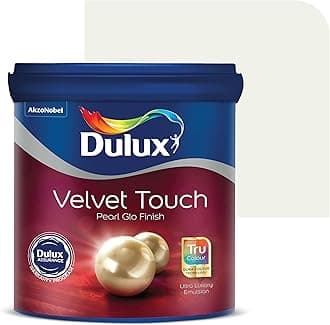 Velvet Touch Pearl GLO Interior Emulsion Paint (1L, White High Hiding RM) – Luxurious soft-sheen wall paint, highly durable, washable, rich, intense colors, with 6-year warranty