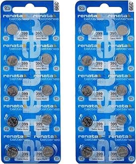 Renata 399 SR927W Batteries - 1.55V Silver Oxide 399 Watch Battery (20 Count)