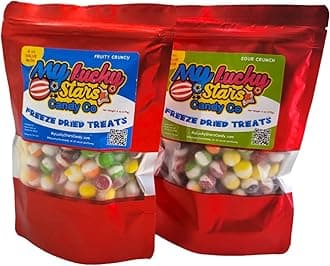 Freeze Dried Candy Variety Pack, Makes a Great Gift for Kids and Adults, 12 oz Value Pack in Resealable Bags, Fruity & Sour Flavors (2 Bags)