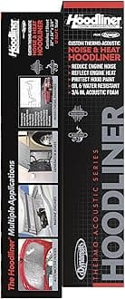 Hoodliner – Noise & Heat Insulation Kit for Your Car Hood – Keeps Engine Noise In & Protects Paint from Engine Heat – Easy Self Adhesive Install – 1 Sheet 32"x 54", 12 sq ft