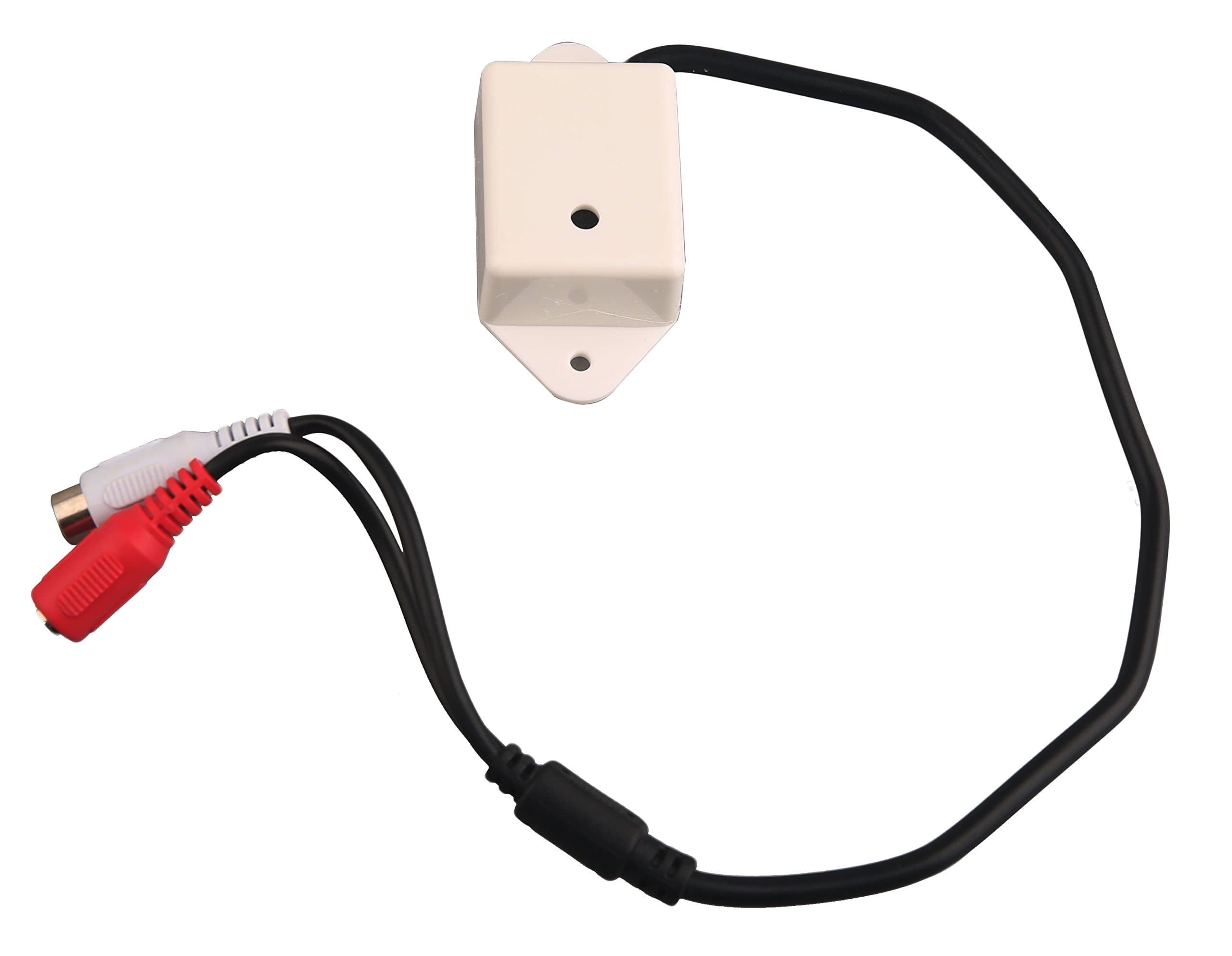 EVERSECUWeatherproof High Sensitive CCTV Microphone for CCTV Security Camera CCTV DVR Surveillance System,Volume can be Adjusted, Outdoor Audio External Microphone