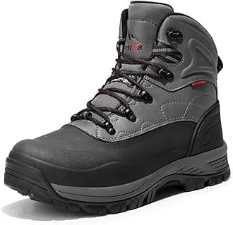 NORTIV 8Men's Insulated Waterproof Construction Hiking Winter Snow Boots