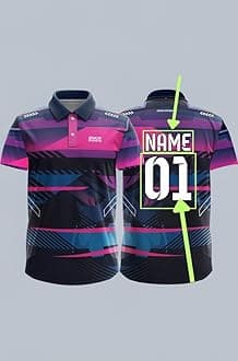 Dika Sports Custom Add Name and Number Jersey for Men Cricket t-Shirt | 2 Year to 5XL