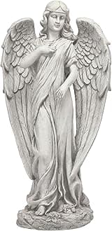QFC104 Statue Outdoor Garden, Patio, Deck, Porch-Yard Art Decoration, 16"L x 12"W x 31"H, 31" H - Angel