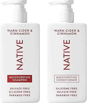 Native Warm Cider & Cinnamon Shampoo and Conditioner Contain Naturally Derived Ingredients | All Hair Types, Color & Treated, Fine to Dry Damaged, Sulfate & Dye Free - 2-Pack