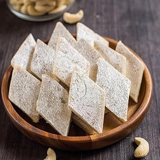 Diwali Special-Lily's Indian Vegetarian Cuisine,Kaju Katli Made With Cashewnuts & Milk Powder With Sugar Serve With Multi Pieces (8)