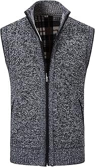 DGHM-JLMY Men's Soft Cozy Softshell Vest Full Zip Slim Fit Warm Waistcoat Hiking Outdoor Golf Sleeveless Jacket