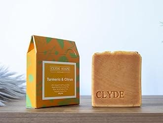 Turmeric & Citrus Soap Clyde Soaps, Cold Process, Palm Oil & Plastic Free, Eco Gift, UK Handmade Vegan, Cruelty Free, Artisan Soap, Best For Men And Women