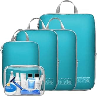 Cambond Compression Packing Cubes for Travel Women - Lightweight Luggage Organizers Bag Packing Cubes for Carry on Suitcases