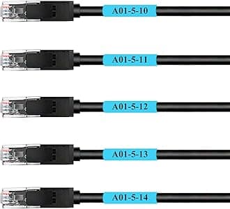 Mr-Label Self-Laminating Wrap Around Cable Labels – Letter Sheet Laser Printer Only – for Wire Marking Identification (25 Sheets (800 Labels), Blue)