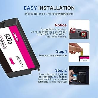 937 Ink Cartridge Multipack 937XL for HP 937 Ink Cartridge 937e Compatible with HP Officejet Pro 9120b 9110b 9720b 9130b 9117b 9720 9730 (1 Black,1 Cyan,1 Magenta,1 Yellow 4-pack with Chips)