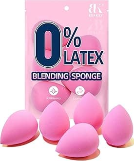 Latex-Free Blender Makeup Sponge for Blending, Pink Makeup Sponges Set, Soft Beauty Sponge, for Flawless Application of Liquid, Cream, and Powder Cosmetics