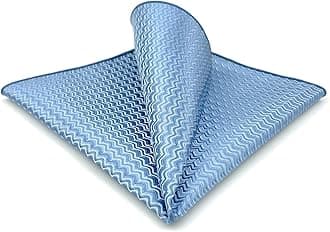 Mens Pocket Square Solid Color Plain Blue Red Grey Large for Suit