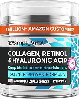 Anti-Aging Face Moisturizer with Retinol, Collagen & Hyaluronic Acid - Made in USA - Moisturizer Face Cream for Women & Men - Firming & Hydrating Neck Cream - Day & Night Skin Care - 1.7 fl oz