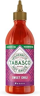 TABASCO Brand Sweet Chili Sauce, Mild Hot Sauce, Easy-to-Squeeze Bottle, Perfect Balance of Sweet & Heat, Versatile Flavor, Great on Fish Tacos, Salads, Asian Food & More, 20 Oz (Pack of 1)