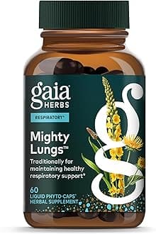 Gaia Herbs Mighty Lungs - Lung Support Supplement to Help Maintain Overall Lung & Respiratory Health* - With Mullein, Plantain, Schisandra & Elecampane - 60 Vegan Liquid Phyto-Capsules (30-Day Supply)