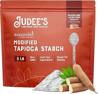 Judee's Gluten Free Expandex Modified Tapioca Starch - Smooth Sauce Thickener & Tapioca Pudding - Gluten-Free Bread & Tortillas - 80 Oz