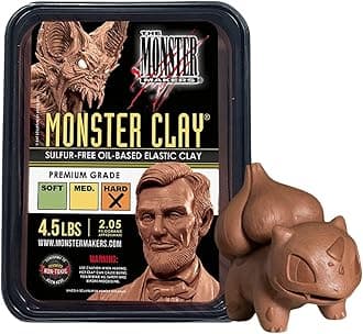Monster Makers Monster Clay Premium Grade Modeling Clay - Hard - (4.5lb) (MCP-5H)