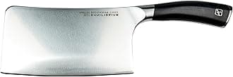 Rockingham Forge Equilibrium 16.5cm Cleaver, German Stainless Steel Blade, Black Handle, Silver