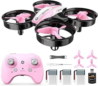 Holy Stone HS210 Mini Drone for Kids 8-12 and Beginners, RC Nano Quadcopter Indoor Drone with Circle Fly, Auto Hovering, 3D Flip, and Headless Mode, Great Gift Toy for Boys and Girls, Pink