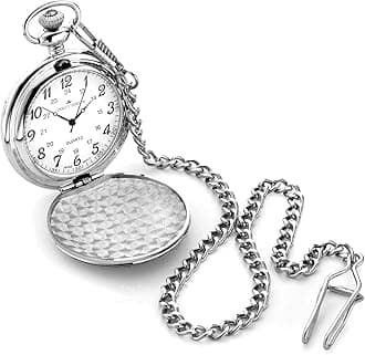 Charles Hendon Personalised Engraved Silver Gold or Black Pocket Watch. Men's Gift. Free Engraving