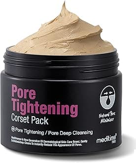 Meditime Pore Tightening & Pore Minimizer Mud Clay Mask for Face | Pore Mask, Deep Pore Cleanser | Pore Reducer, Pore Shrinker for Good Facial Complexion - Pores & Blackheads Removal (4.23oz)