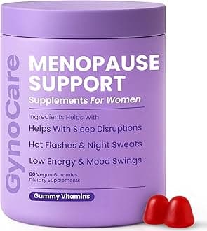 Menopause Supplements for Women | Menopause Gummy Vitamins | Relief for Hot Flashes, Night Sweats & Mood Swings | Helps Sleep Disruptions & Brain Function | 60 Vegan Gummies