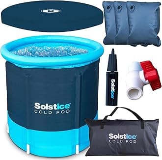 Solstice Cold Pod Plunge 84.5 Gallon Ice Bath Tub with Large Lid and Carry Bag
