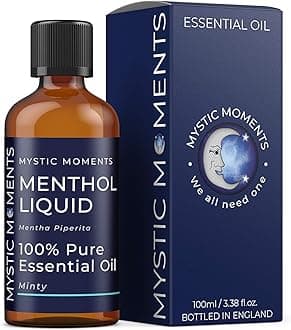 Menthol Liquid Essential Oil 100ml - Pure & Natural Oil for Diffusers, Aromatherapy & Massage Blends Vegan GMO Free