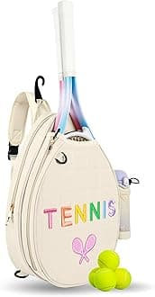 Tennis Bags for Women Girl, Tennis Sling Crossbody Backpack, Water Resistant Tennis Bag for Pickleball, Tennis, Racketball