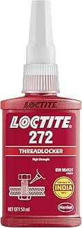 272, Threadlocker, Red-Orange (50ml), High strength, prevents looseing, secure bonding for machinery, engine and vehicles, acrylic adhesive,high temperature resistance