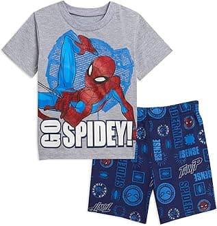 Marvel Avengers Boys Raglan T-Shirt & Shorts Set White/Red