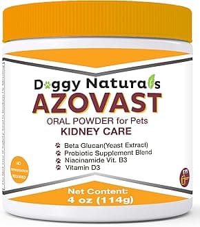 Azovast Powder Kidney Restores & Kidney Powder for Dogs & Cats, (4 Oz) - (175 Scoop/Jar) NO Refrigeration Required - Help Support Kidney Function & Manage Renal Toxins (Made in U.S.A) (4 Oz)