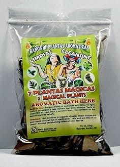 3 PCS Aromatic Soothing Herbal Bath 7 Magical Plants Cleansing 7 PLANTAS MAGICAS LIMPIAS BANO DE PLANTAS AROMATICAS - Made in USA - 1 OZ