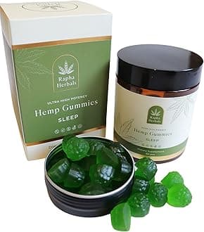 Sleep Gummies | Restorative Rest | Calming | THC Free | Vegan | Gluten Free | Organic | Ultra high Potency | 60 pcs | Comes with a complimentary Travel tin